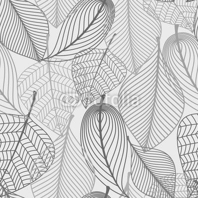 Green leaves seamless pattern background