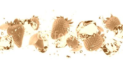 Ice fruit on white background