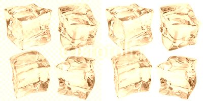 Light blue ice cubes. Transparency only in vector file