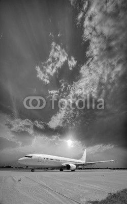 White passenger plane