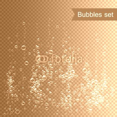 Bubbles under water vector illustration on transparent background