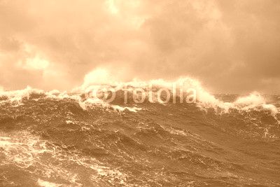 sea wave during storm in atlantic ocean