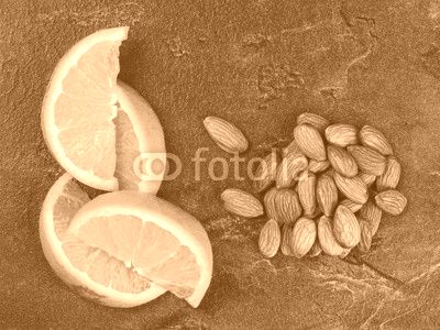 Fresh Orange With Almond Nuts