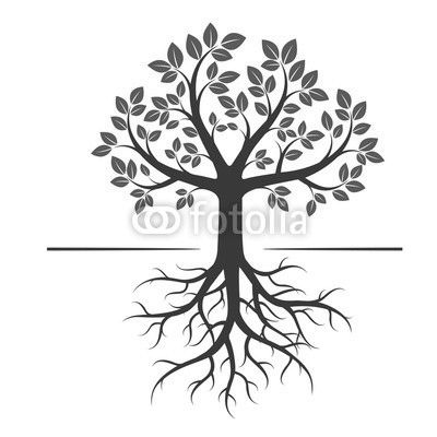 Green Tree. Vector Illustration.