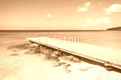 Jetty at tropical beach