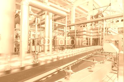 for the production of plastic bottles and bottles on a conveyor belt factory