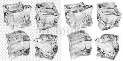 Light blue ice cubes. Transparency only in vector file