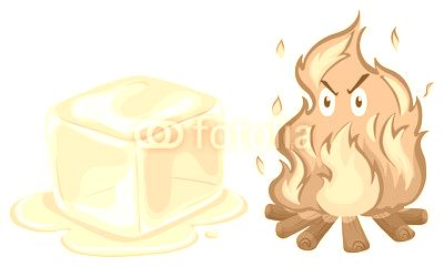 Ice cube and fire