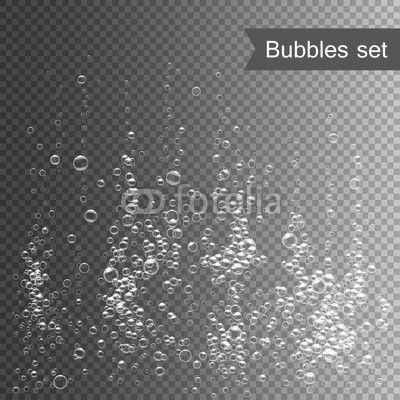 Bubbles under water vector illustration on transparent background