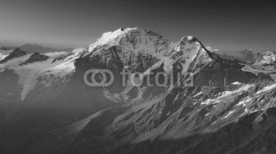 High mountain in morning time. Beautiful natural landscape.