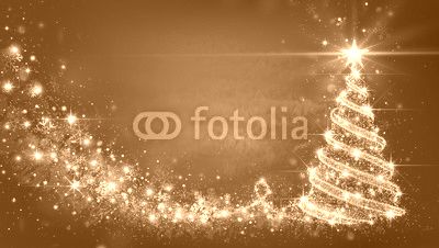 Christmas card with Magic Tree. Vector