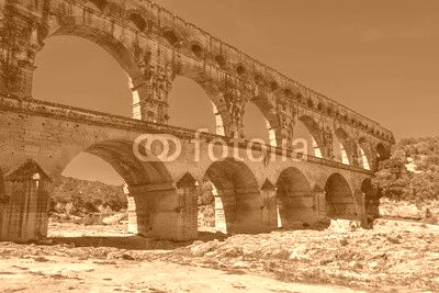 Le pont du Gard, France.