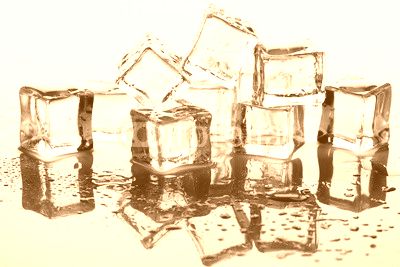 Melting ice cubes