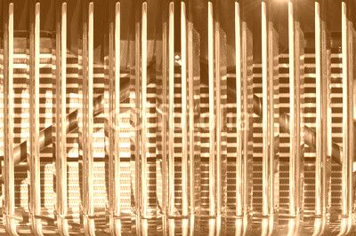 closeup of vintage chromed vehicle grille