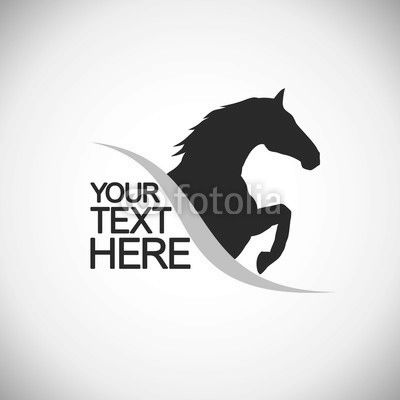 Logo with horse in jump
