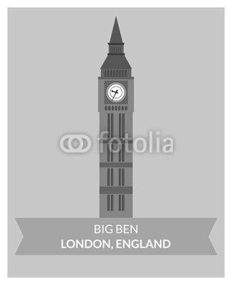 Big Ben (London, England) vector building