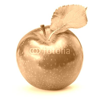 red apple isolated on the white background