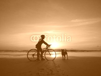 Cycling to a seaside in the Gulf of Thailand.