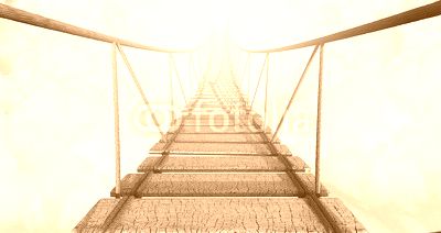Rope Bridge Above The Clouds