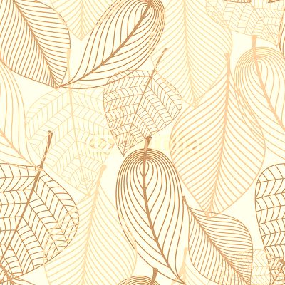 Green leaves seamless pattern background