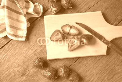 Fresh natural chopped strawberry.