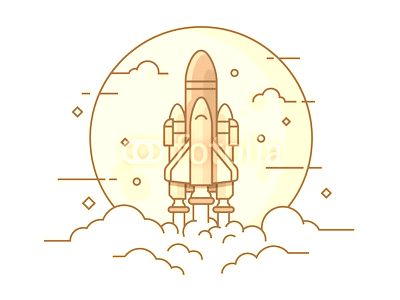 Startup space rocket