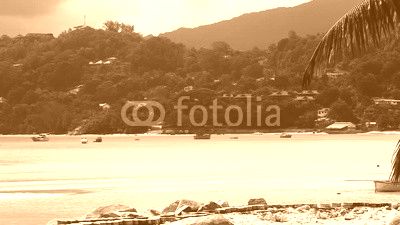 paysage d'une plage des Seychelles 