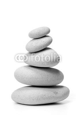 pile of stones isolated on white background