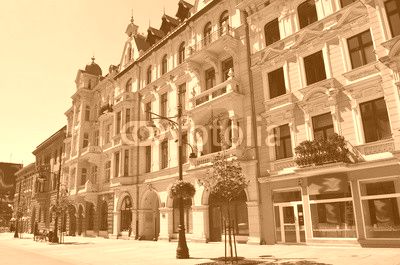 Ulica Piotrkowska w Łodzi/ Piorkowska street in Lodz, Poland