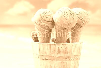 Close Up Strawberry Ice Creams