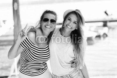 friends having fun outdoors in summer