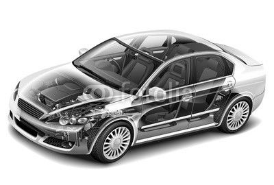 自動車の透視イラスト