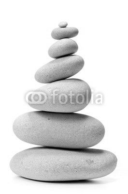 white stones isolated on white background