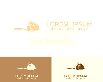 tree palm ocean logo