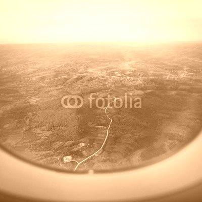 window view in the airplane