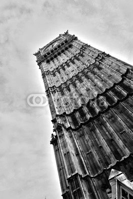 Historic Gothic Revival styled clock tower, Elizabeth Tower (Big Ben), Westminster, London, England