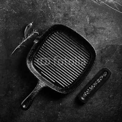 Empty Cast Iron Pan