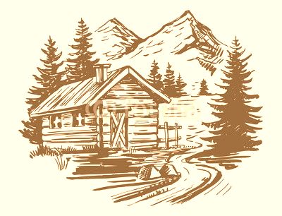 mountain landscape vector