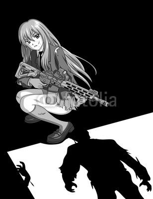 Anime Girl VS Zombies