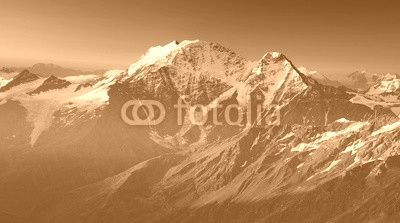 High mountain in morning time. Beautiful natural landscape.