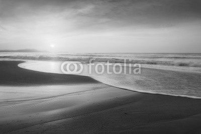 beach shore at sunset