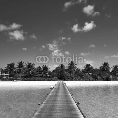 Beautiful beach with jetty